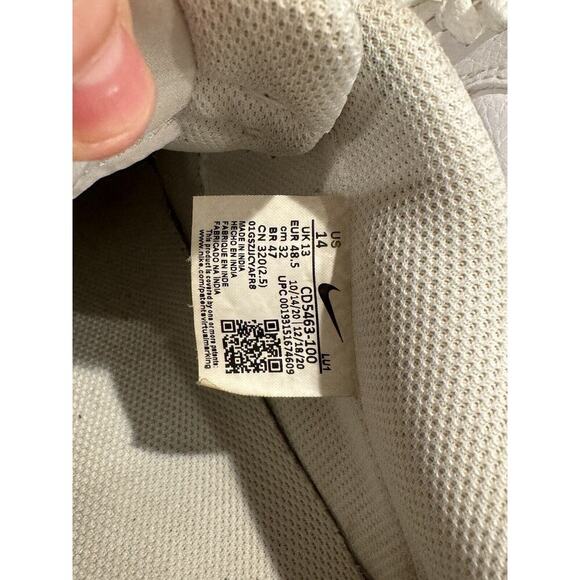 Nike Court Vision Low White 2019 Size 14 Cd5463-100 Classic Athletic gym‎ - Picture 9 of 12